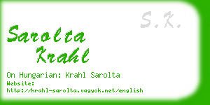 sarolta krahl business card